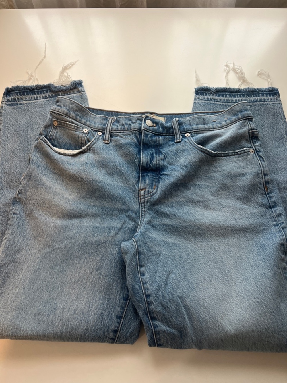 Madewell Light Blue Straight Jeans - Picture 3 of 3